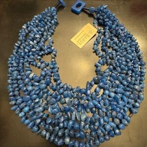 Studio Barse Vibrant Blue Beaded Necklace